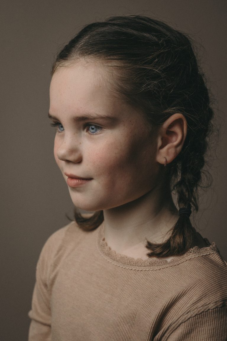 kinderportret meisje vlechtjes
